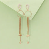 Gold Plated Hanging Party Wear Earrings